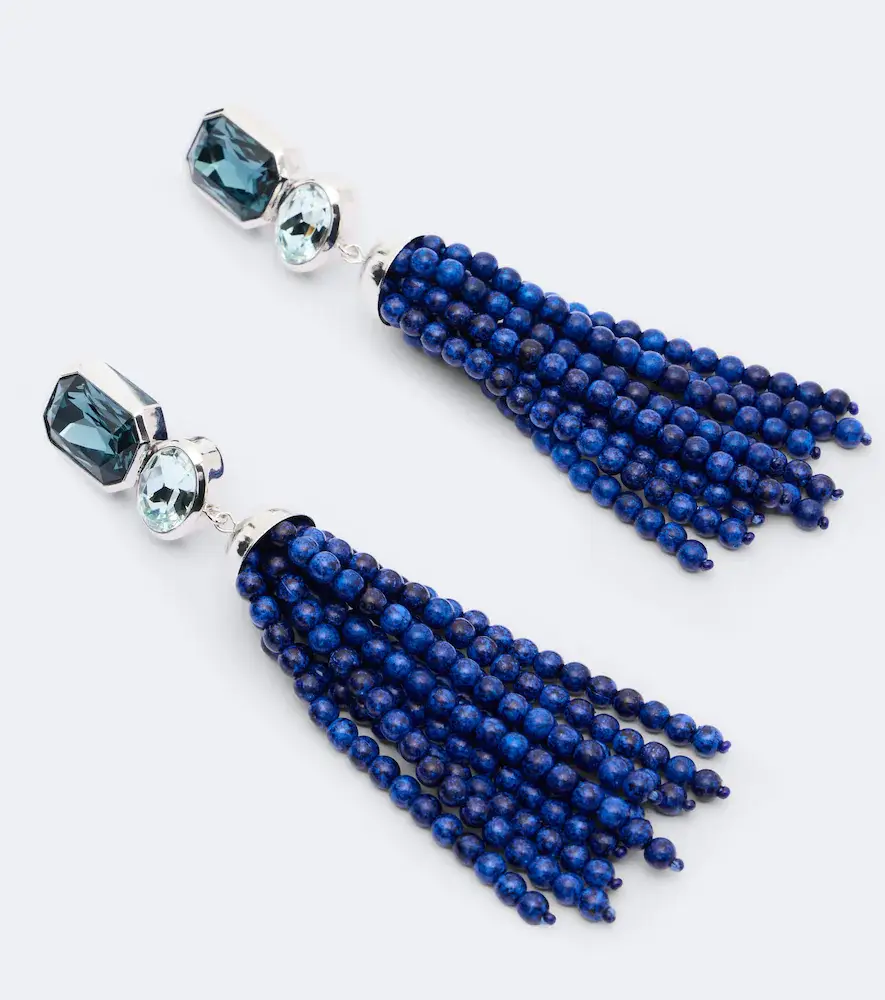 Jennifer Behr Embellished fringed drop earrings | Thumbnail 3 Jennifer Behr Embellished fringed drop earrings | Thumbnail 3