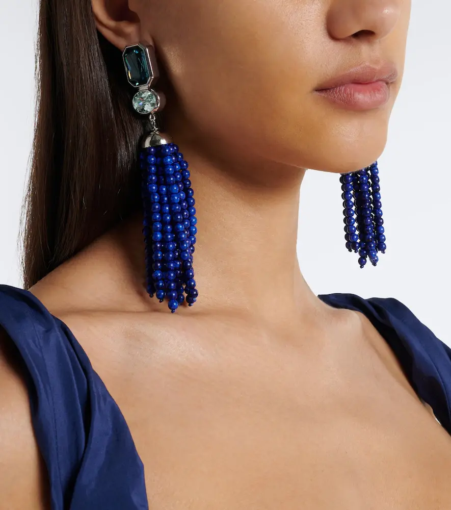 Jennifer Behr Embellished fringed drop earrings | Thumbnail 5 Jennifer Behr Embellished fringed drop earrings | Thumbnail 5
