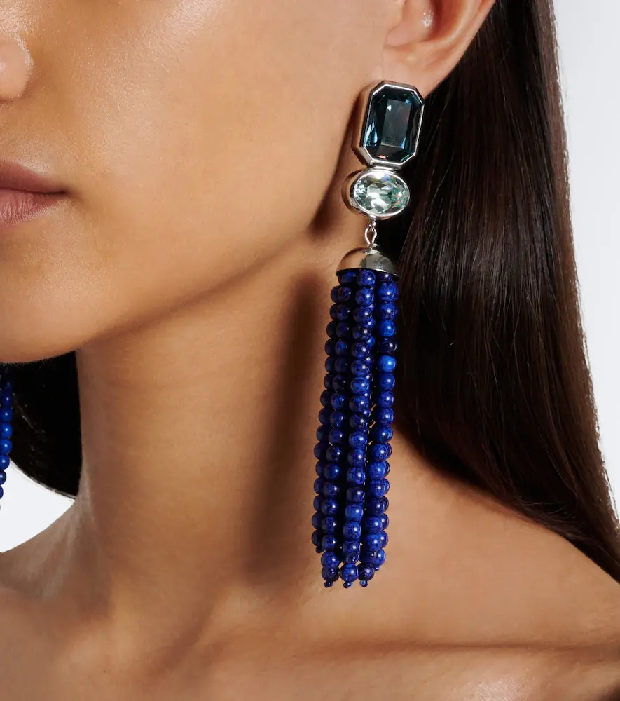 Jennifer Behr Embellished fringed drop earrings | Thumbnail 6 Jennifer Behr Embellished fringed drop earrings | Thumbnail 6
