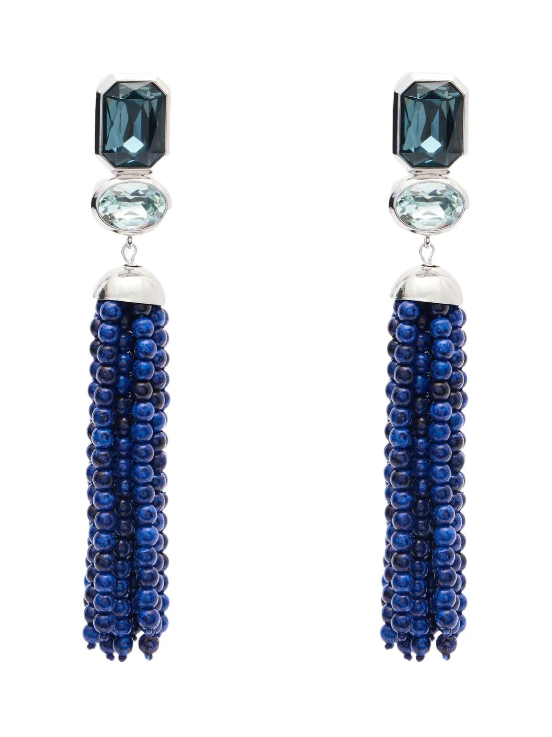 Jennifer Behr Embellished fringed drop earrings