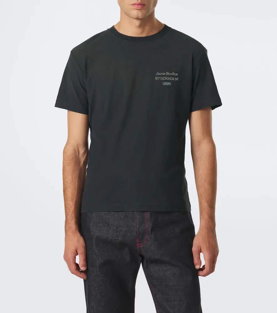 Acne Studios Logo cotton-blend jersey T-shirt | Thumbnail 2 Acne Studios Logo cotton-blend jersey T-shirt | Thumbnail 2
