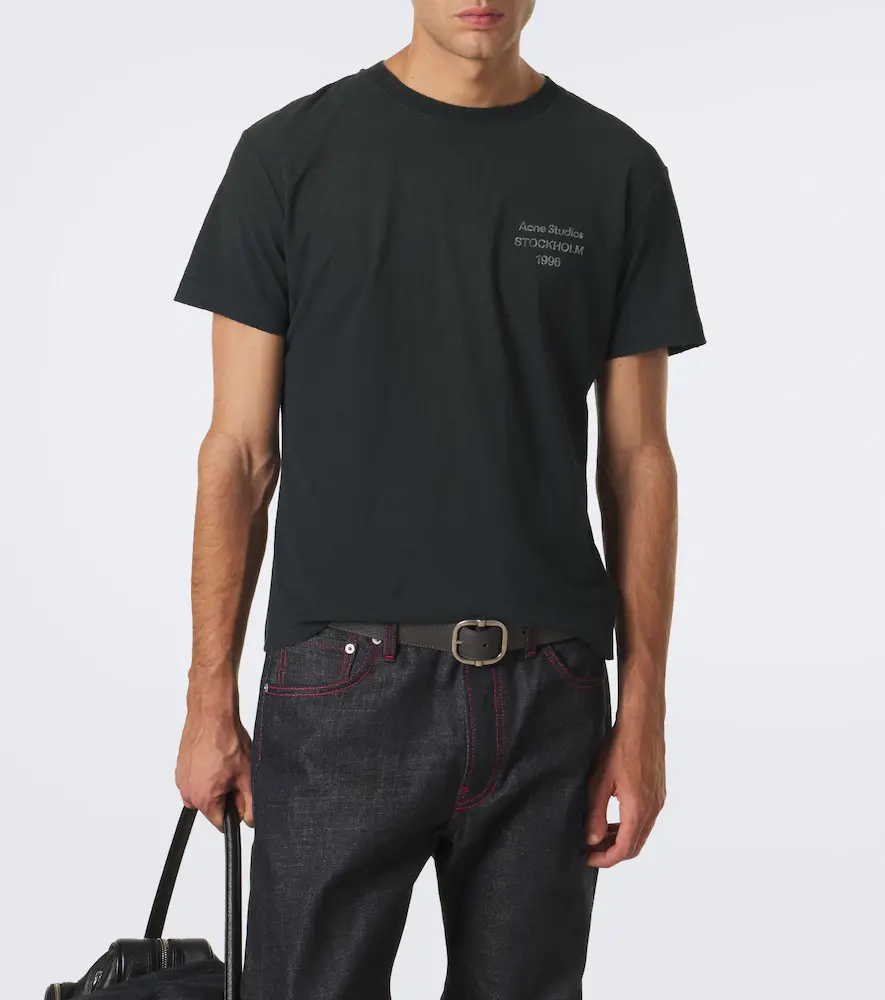 Acne Studios Logo cotton-blend jersey T-shirt | Thumbnail 4 Acne Studios Logo cotton-blend jersey T-shirt | Thumbnail 4