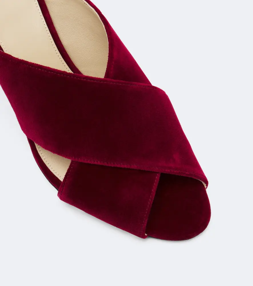 Le Monde Béryl Le Monde Béryl Luca velvet wedge mules | Thumbnail 3 Le Monde Béryl Le Monde Béryl Luca velvet wedge mules | Thumbnail 3
