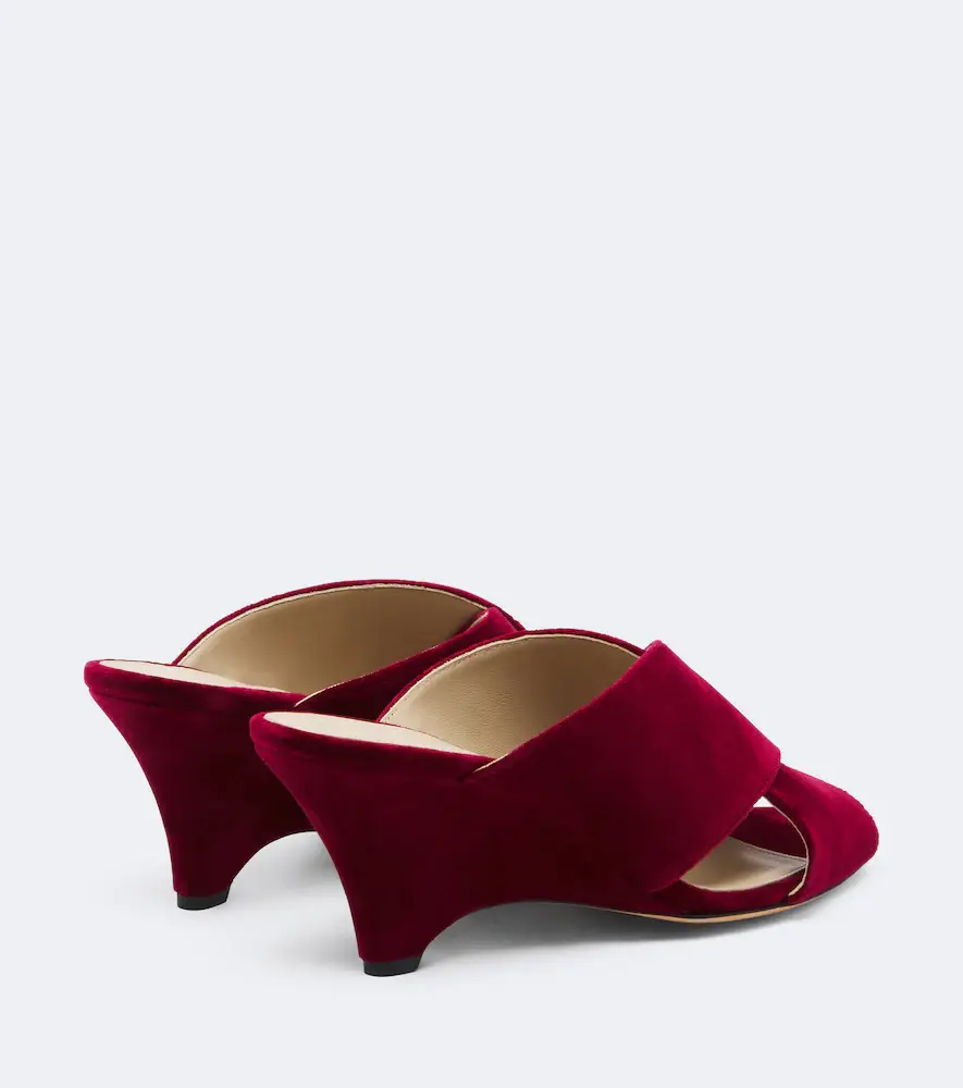 Le Monde Béryl Le Monde Béryl Luca velvet wedge mules | Thumbnail 4 Le Monde Béryl Le Monde Béryl Luca velvet wedge mules | Thumbnail 4