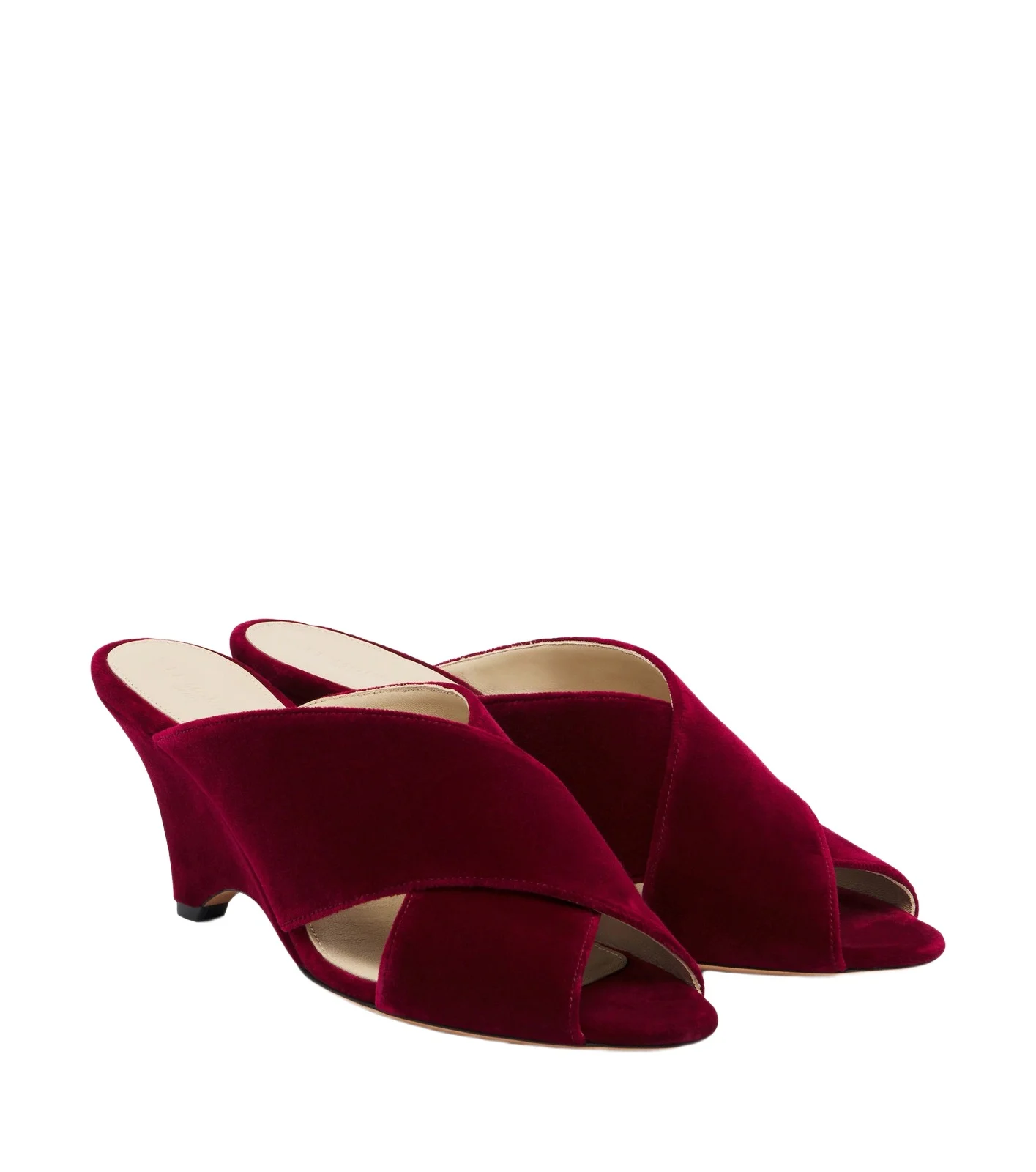 Le Monde Béryl Le Monde Béryl Luca velvet wedge mules