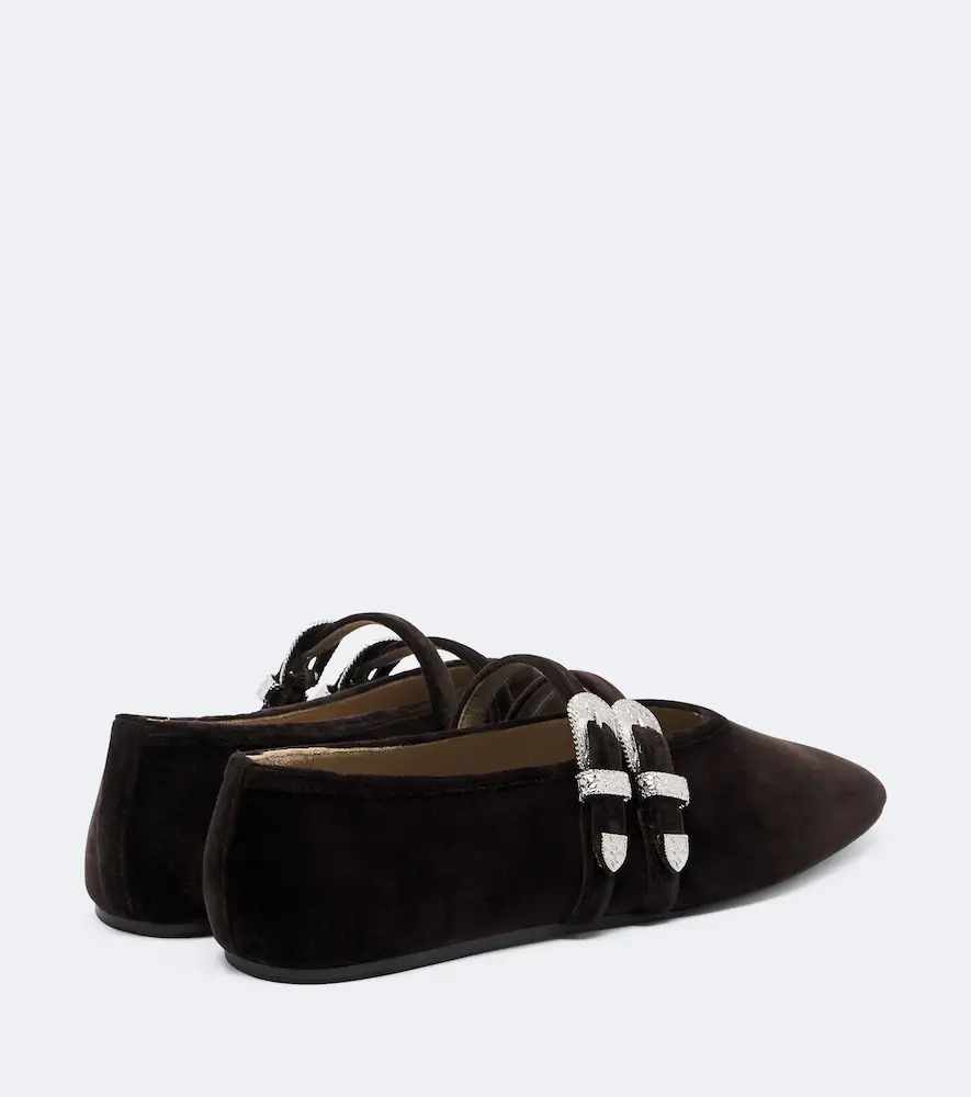Le Monde Béryl Le Monde Béryl Claudia velvet Mary Jane flats | Thumbnail 2 Le Monde Béryl Le Monde Béryl Claudia velvet Mary Jane flats | Thumbnail 2