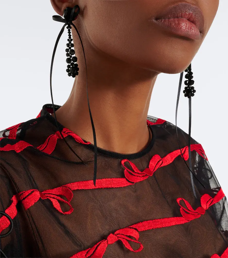 Simone Rocha Victorian Drip embellished drop earrings | Thumbnail 6 Simone Rocha Victorian Drip embellished drop earrings | Thumbnail 6