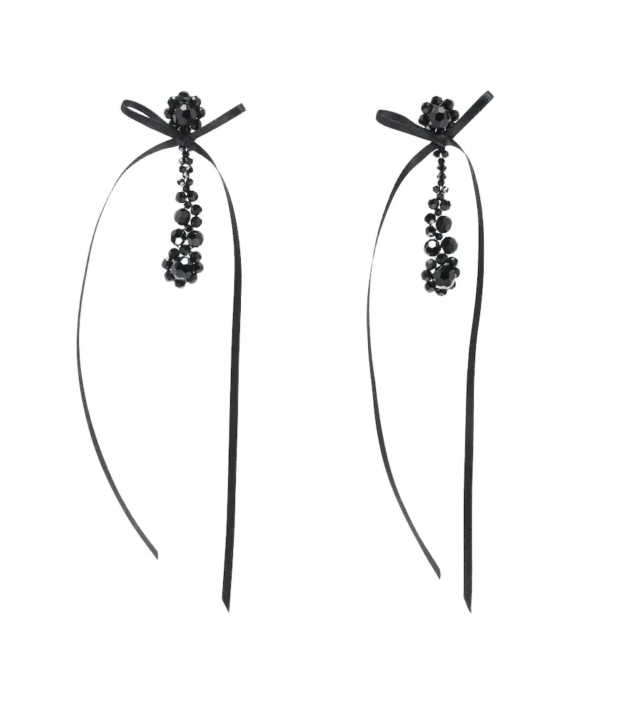 Victorian Drip embellished drop earrings