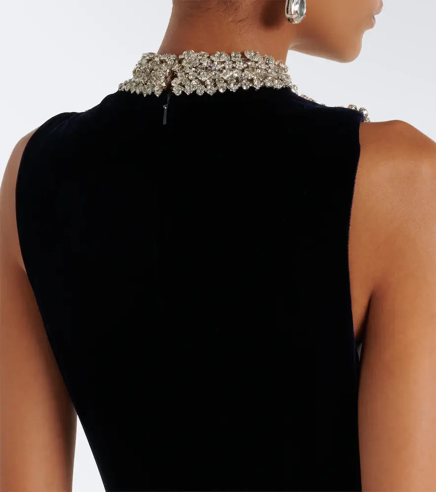 Costarellos Crystal-embellished velvet gown | Thumbnail 2 Costarellos Crystal-embellished velvet gown | Thumbnail 2