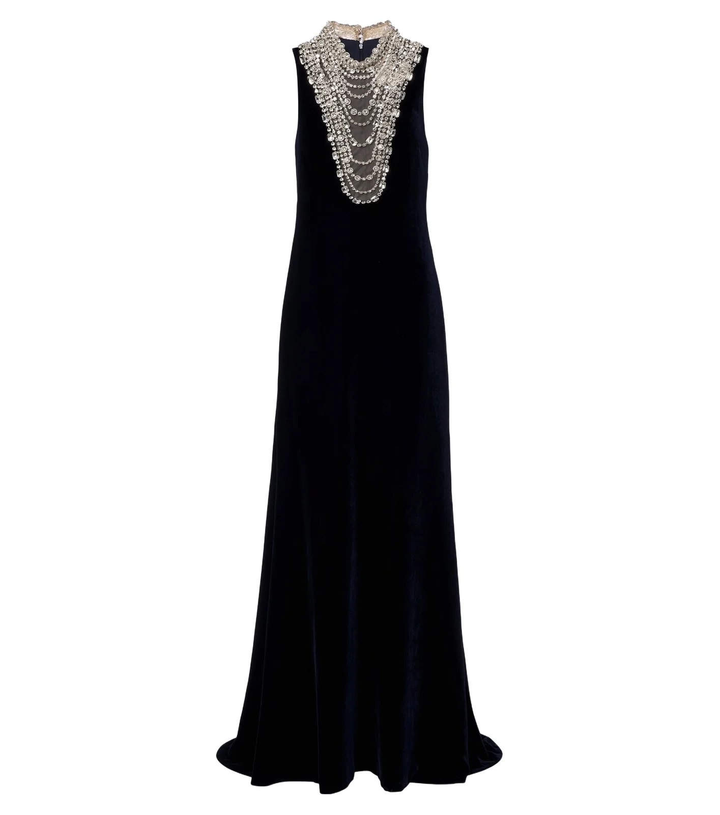 Crystal-embellished velvet gown Crystal-embellished velvet gown