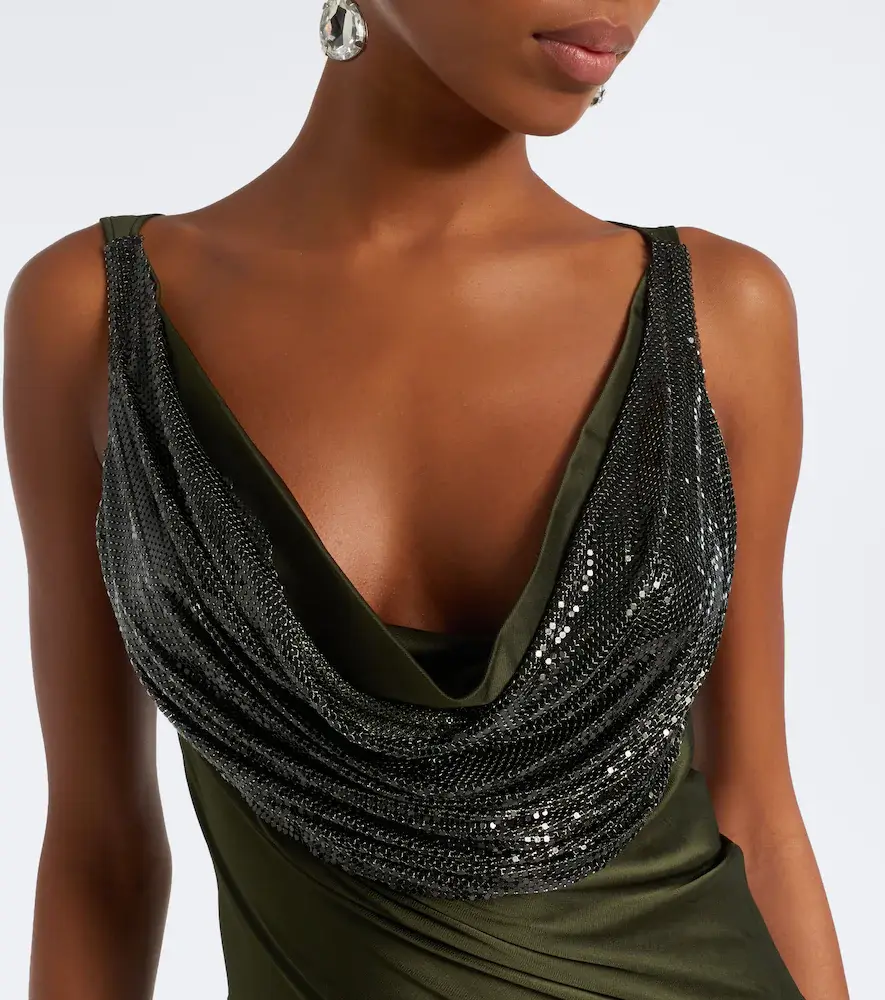 Rabanne Chainmail satin gown | Thumbnail 2 Rabanne Chainmail satin gown | Thumbnail 2