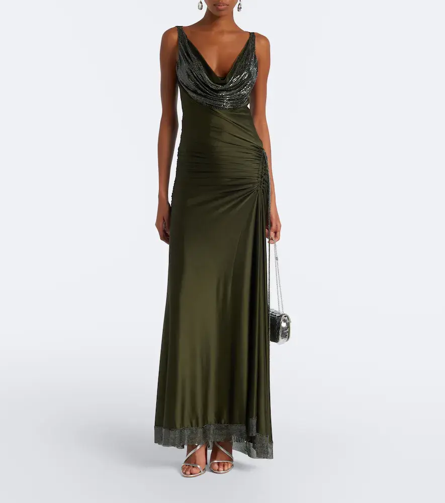 Rabanne Chainmail satin gown | Thumbnail 4 Rabanne Chainmail satin gown | Thumbnail 4