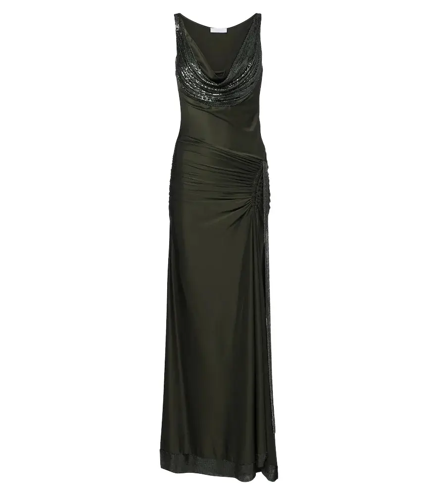 Rabanne Chainmail satin gown