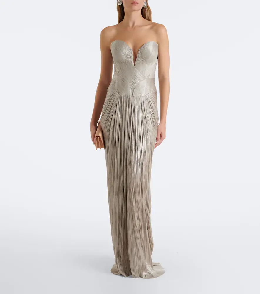 Maria Lucia Hohan Noor pleated silk bustier gown | Thumbnail 5 Maria Lucia Hohan Noor pleated silk bustier gown | Thumbnail 5