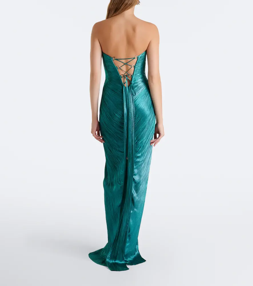 Maria Lucia Hohan Nadira pleated silk bustier gown | Thumbnail 5 Maria Lucia Hohan Nadira pleated silk bustier gown | Thumbnail 5