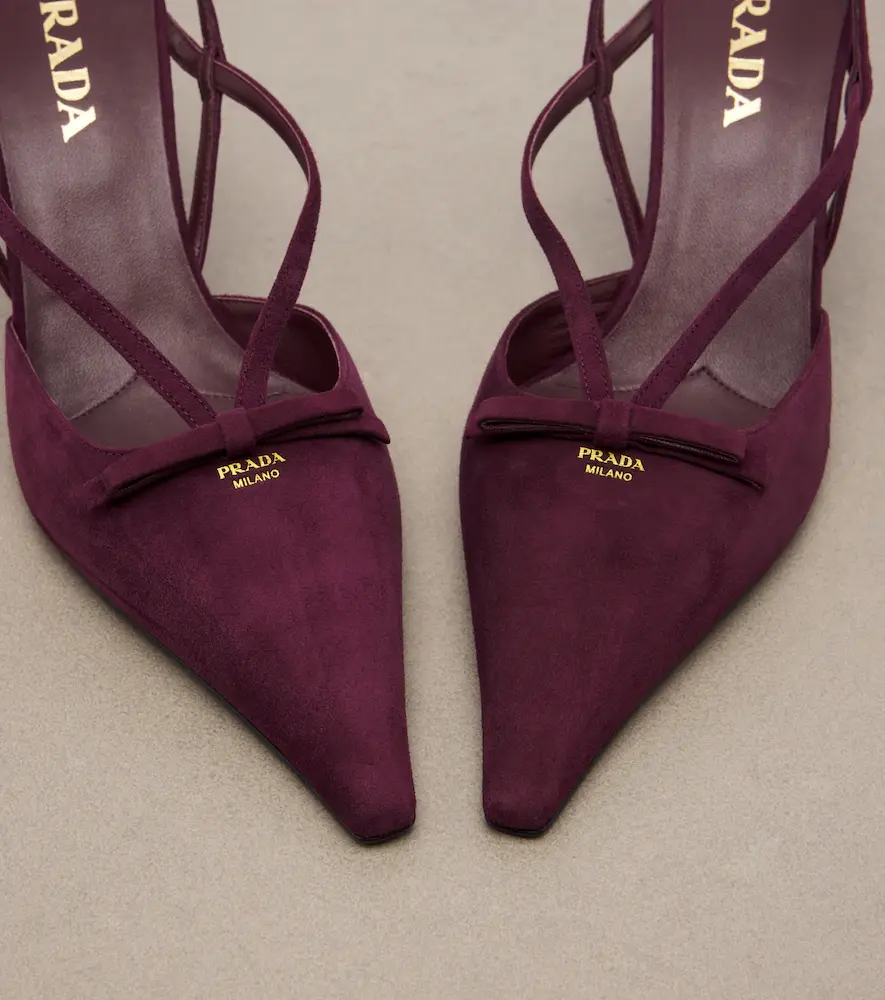 Prada Bow-detail suede slingback pumps | Thumbnail 2 Prada Bow-detail suede slingback pumps | Thumbnail 2