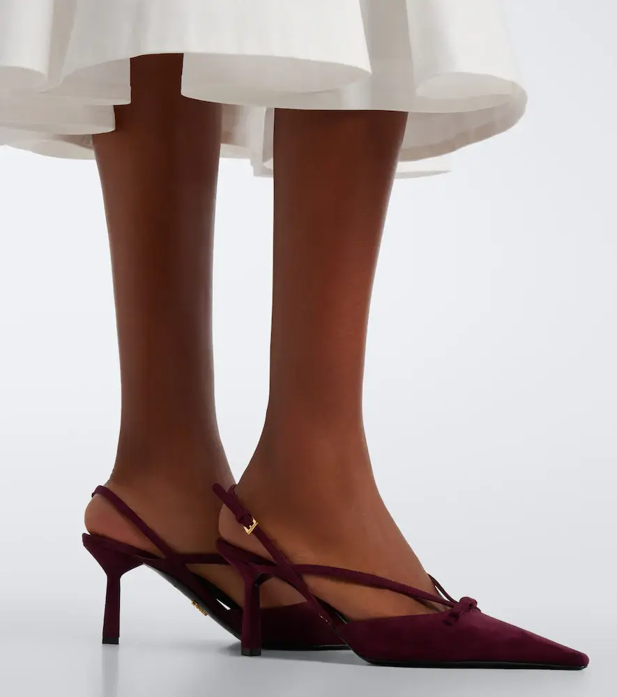 Prada Bow-detail suede slingback pumps | Thumbnail 6 Prada Bow-detail suede slingback pumps | Thumbnail 6