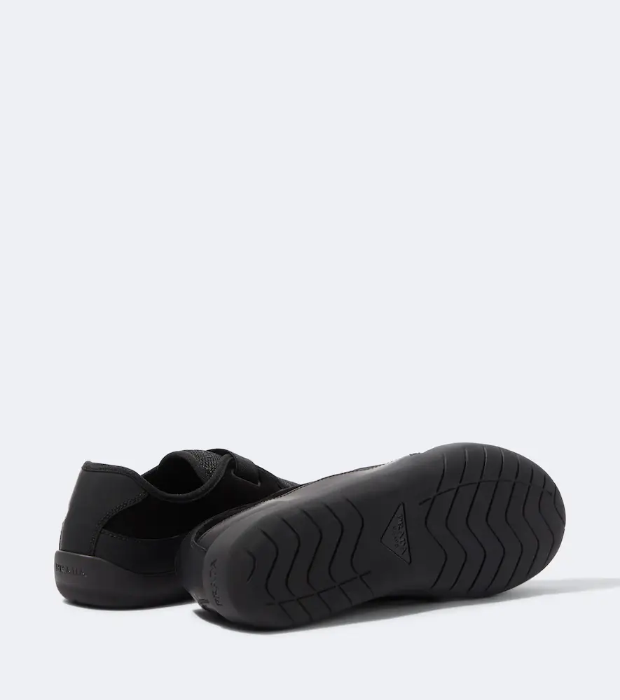 Prada Speedrock leather-trimmed sneakers | Thumbnail 5