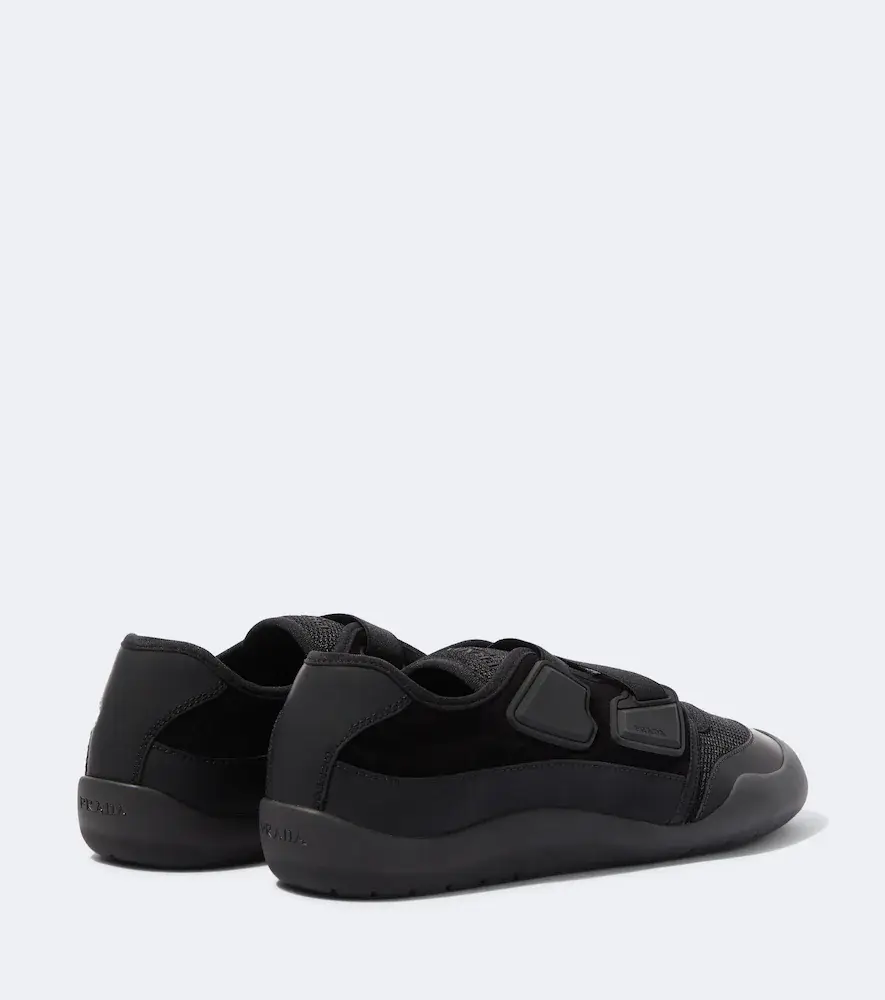 Prada Speedrock leather-trimmed sneakers | Thumbnail 6