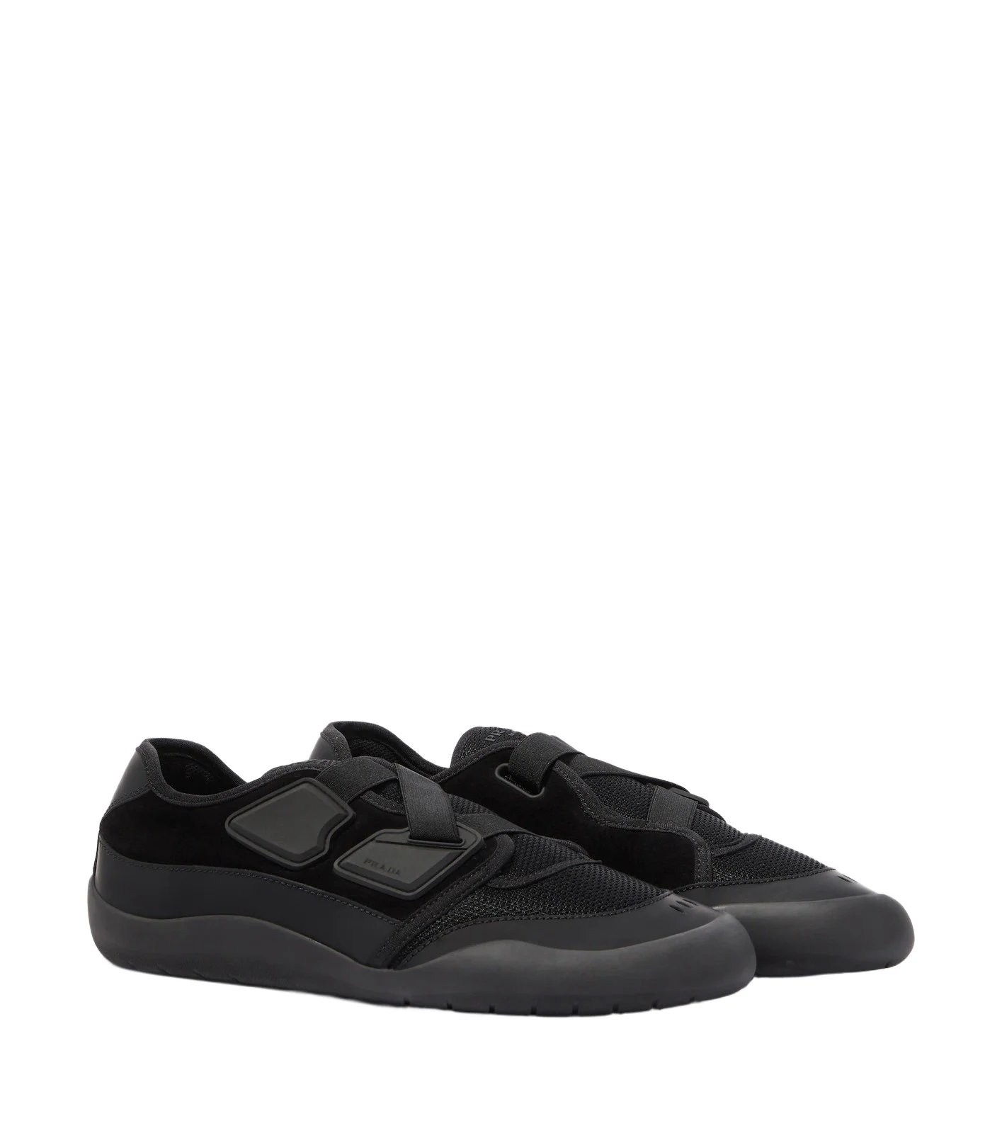 Prada Speedrock leather-trimmed sneakers