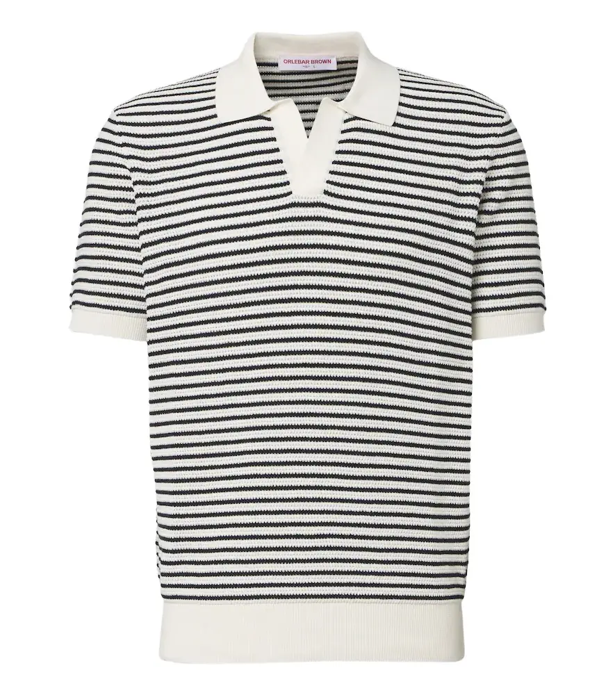 Orlebar Brown Horton striped cotton polo shirt
