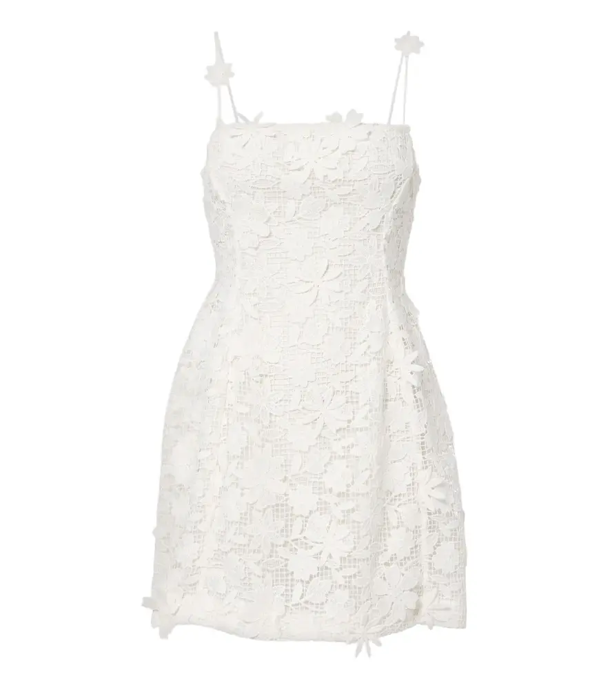 BLUMARINE Guipure lace minidress