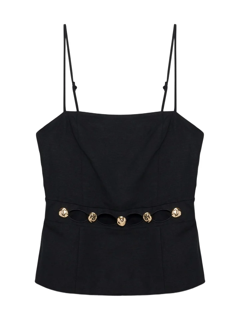 Simkhai Cruz Studded Linen Cami
