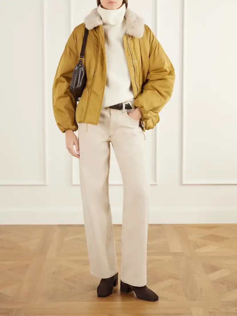 Marant Étoile Selja Plush-trimmed Shell Coat | Thumbnail 2 Marant Étoile Selja Plush-trimmed Shell Coat | Thumbnail 2