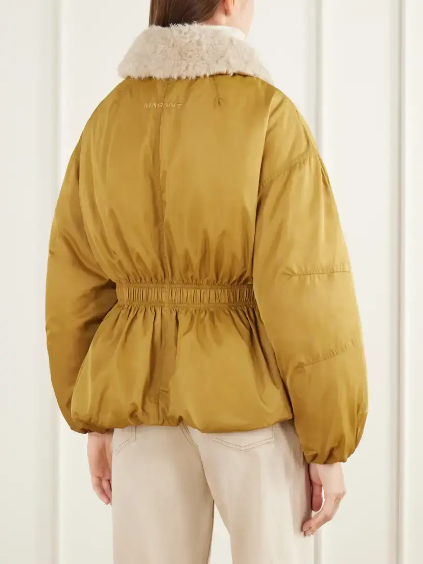 Marant Étoile Selja Plush-trimmed Shell Coat | Thumbnail 4 Marant Étoile Selja Plush-trimmed Shell Coat | Thumbnail 4