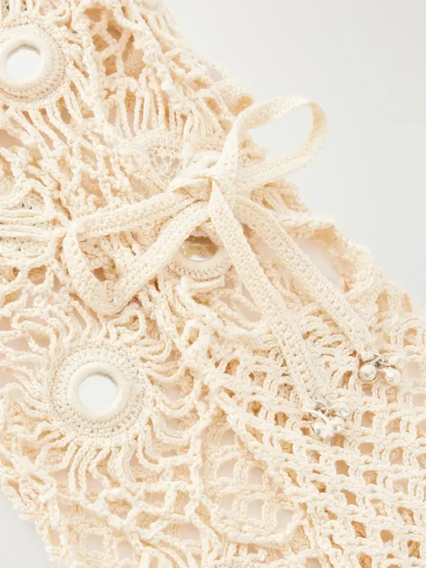 Yoshita 1967 Embellished Cotton Crochet-knit Stockings | Thumbnail 2 Yoshita 1967 Embellished Cotton Crochet-knit Stockings | Thumbnail 2