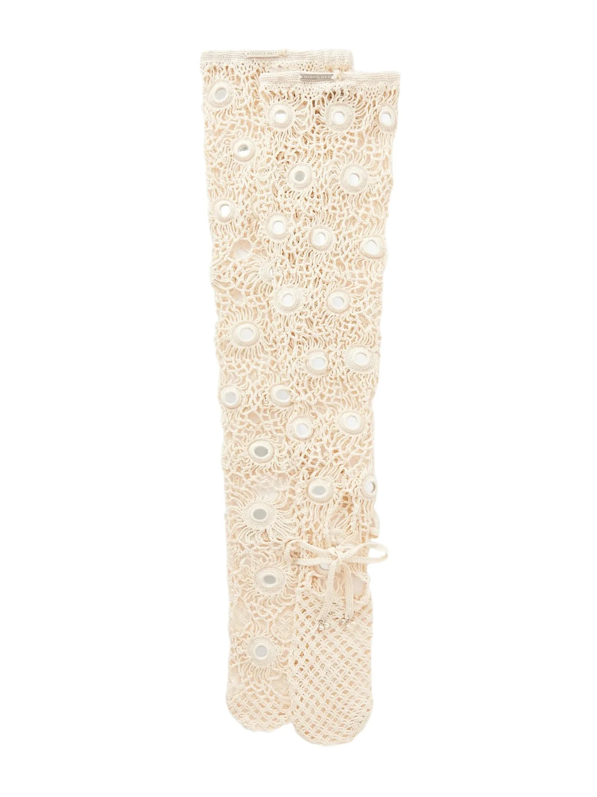 Embellished Cotton Crochet-knit Stockings Embellished Cotton Crochet-knit Stockings