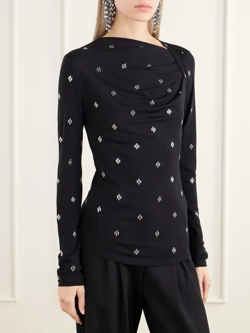 Isabel Marant Embellished Gathered Mesh Top | Thumbnail 3 Isabel Marant Embellished Gathered Mesh Top | Thumbnail 3