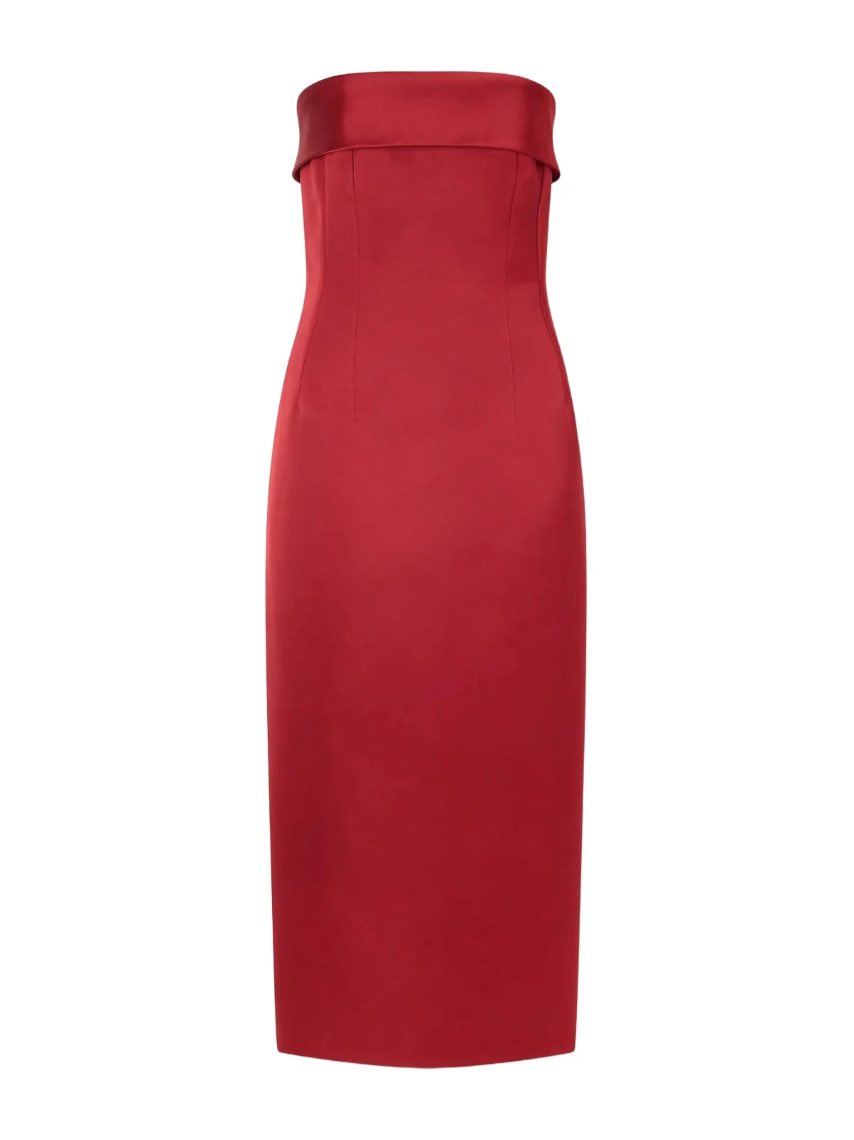 Emilia Wickstead Keeley Strapless Darted Duchess-satin Midi Dress