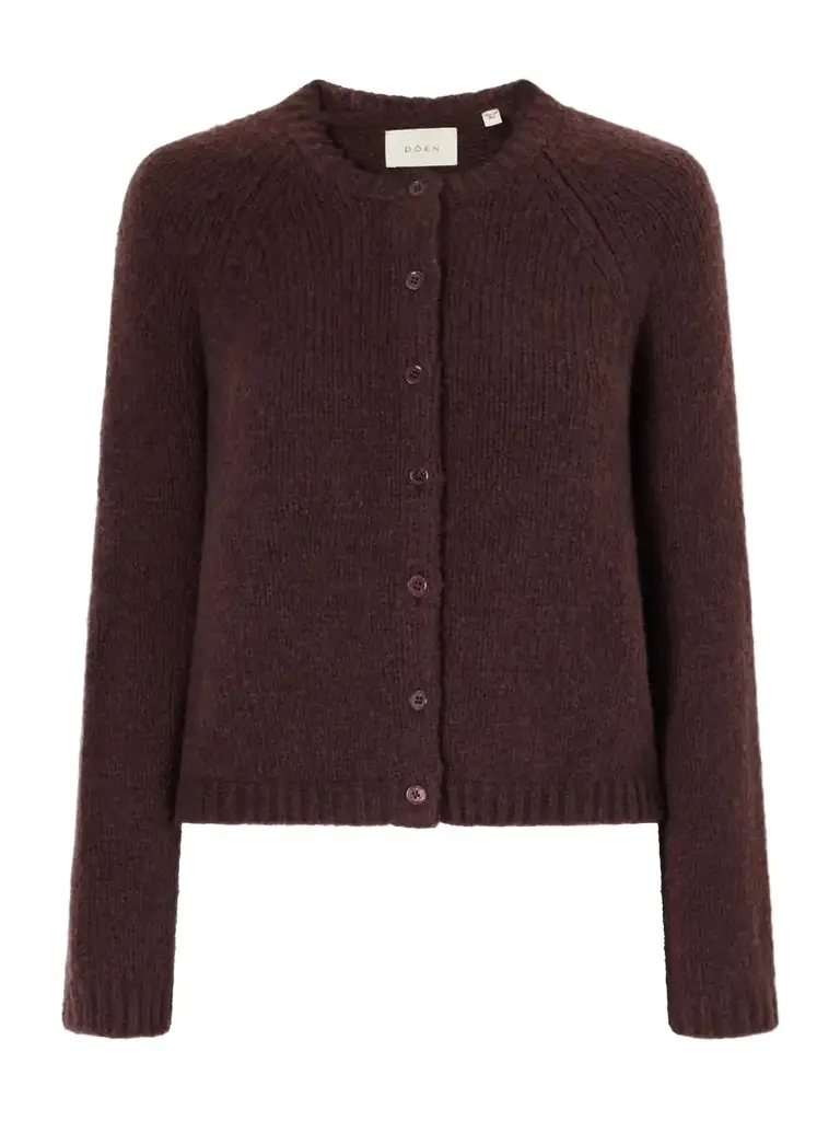 DÔEN Darcy Wool And Cashmere-blend Cardigan - Burgundy