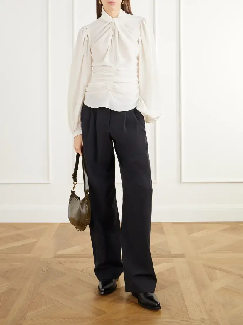 Isabel Marant Lydia Pleated Wool-twill Straight-leg Pants | Thumbnail 2 Isabel Marant Lydia Pleated Wool-twill Straight-leg Pants | Thumbnail 2