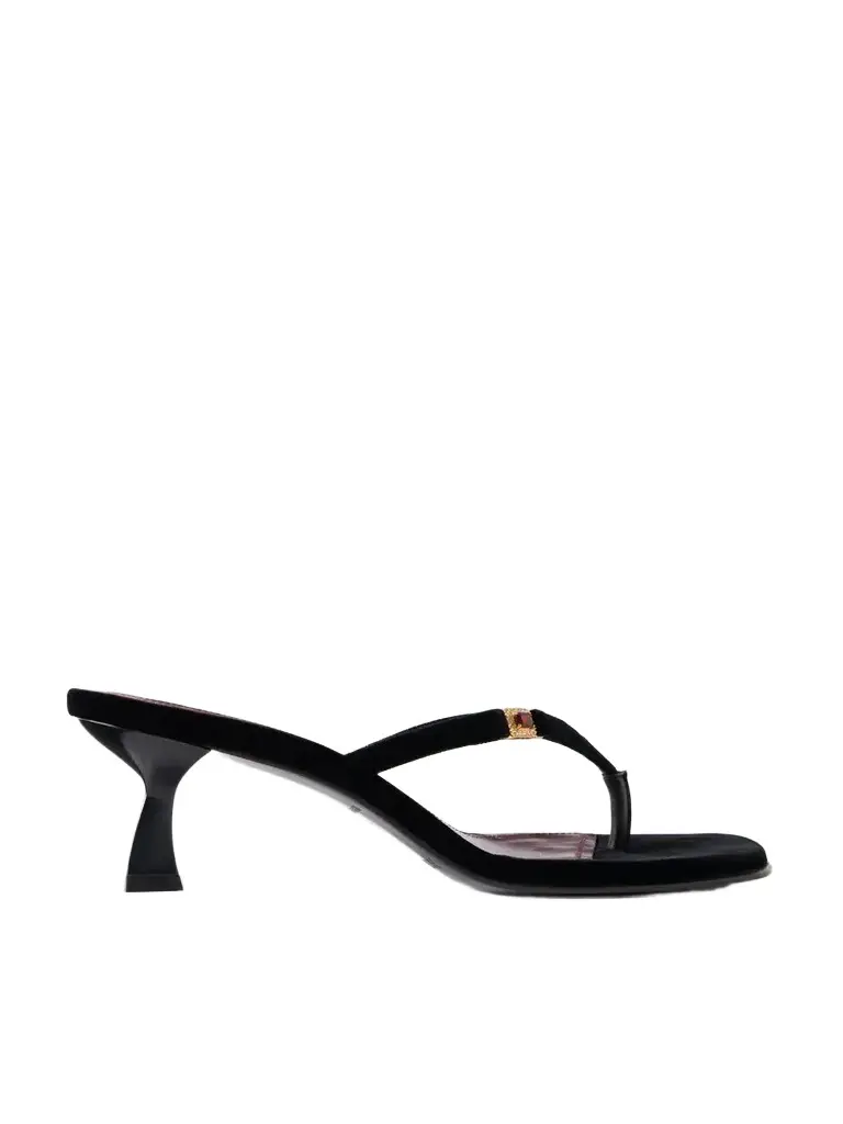 Dona Ruby 50 Crystal-embellished Velvet Thong Sandals Dona Ruby 50 Crystal-embellished Velvet Thong Sandals