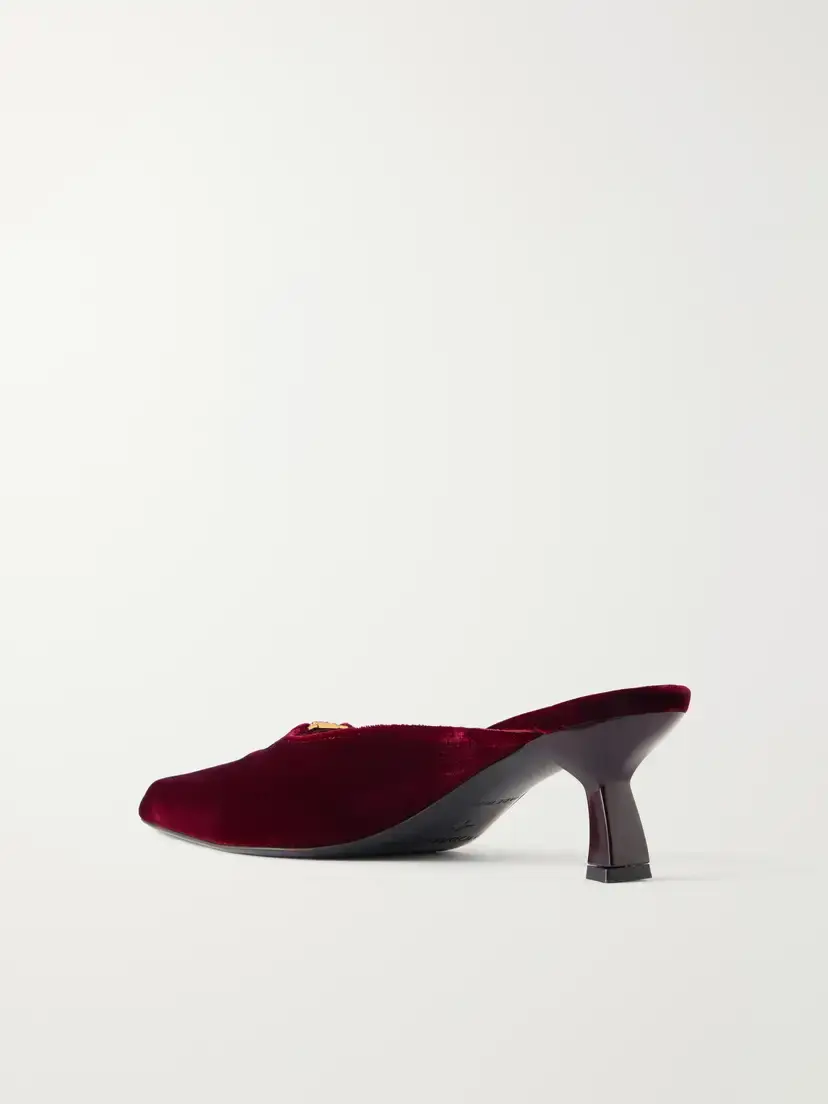 NODALETO Dona Ruby 50 Crystal-embellished Velvet Mules | Thumbnail 3 NODALETO Dona Ruby 50 Crystal-embellished Velvet Mules | Thumbnail 3