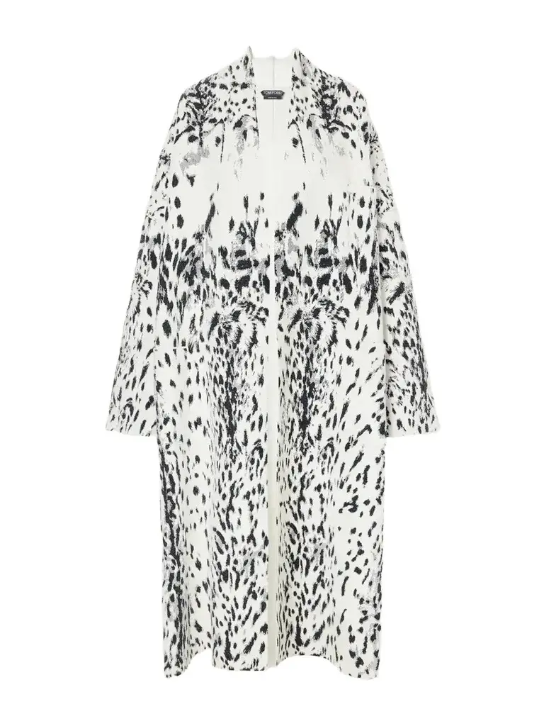 Tom Ford Animal-jacquard Velvet Coat