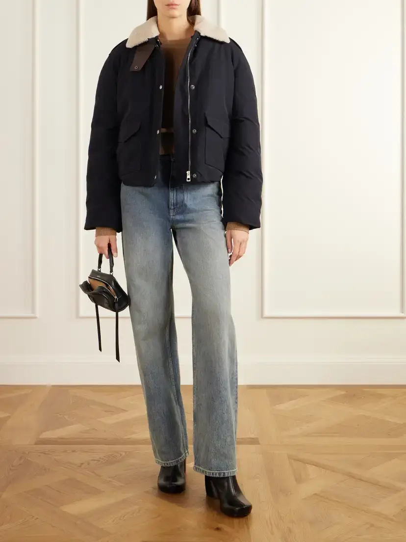 Loewe Logo-embroidered Cropped Wool-terry Sweater | Thumbnail 2