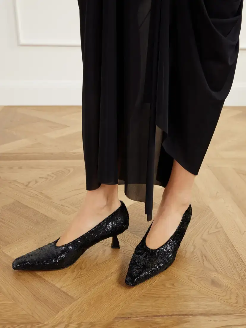 NODALETO Dona 50 Coated Velvet Pumps | Thumbnail 2 NODALETO Dona 50 Coated Velvet Pumps | Thumbnail 2