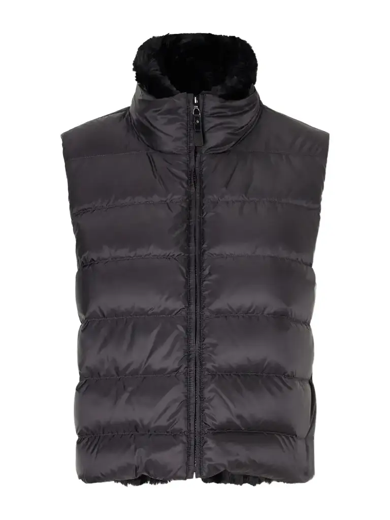 Max Mara Canditi Reversible Quilted Shell And Plush Down Gilet