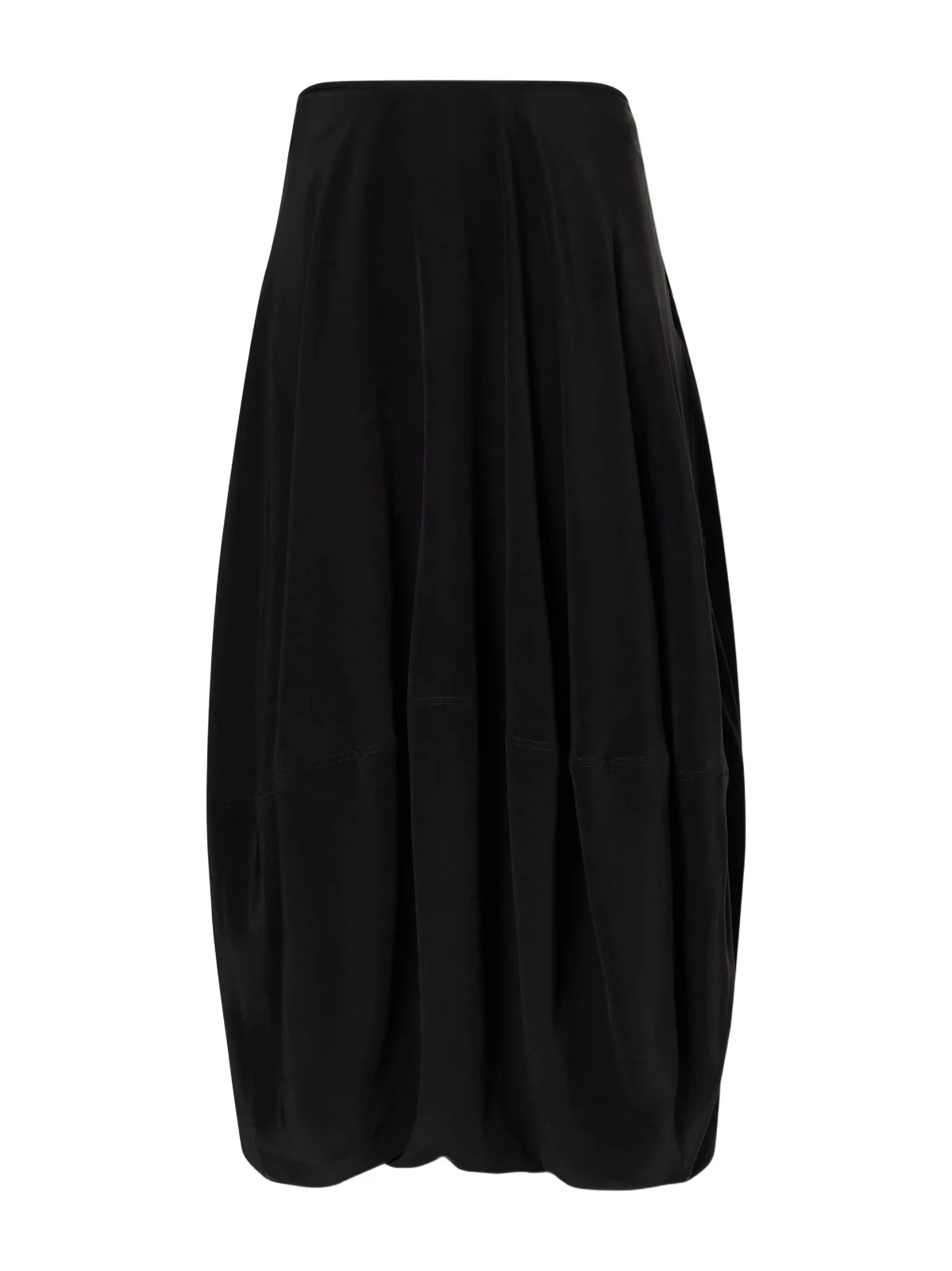 Silk-crepe De Chine Midi Skirt