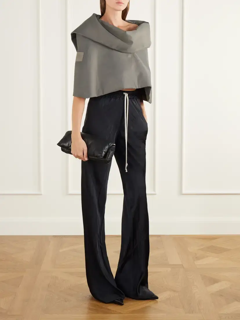 Rick Owens Cowl Distressed Padded Garment-dyed Shell Cape | Thumbnail 2 Rick Owens Cowl Distressed Padded Garment-dyed Shell Cape | Thumbnail 2
