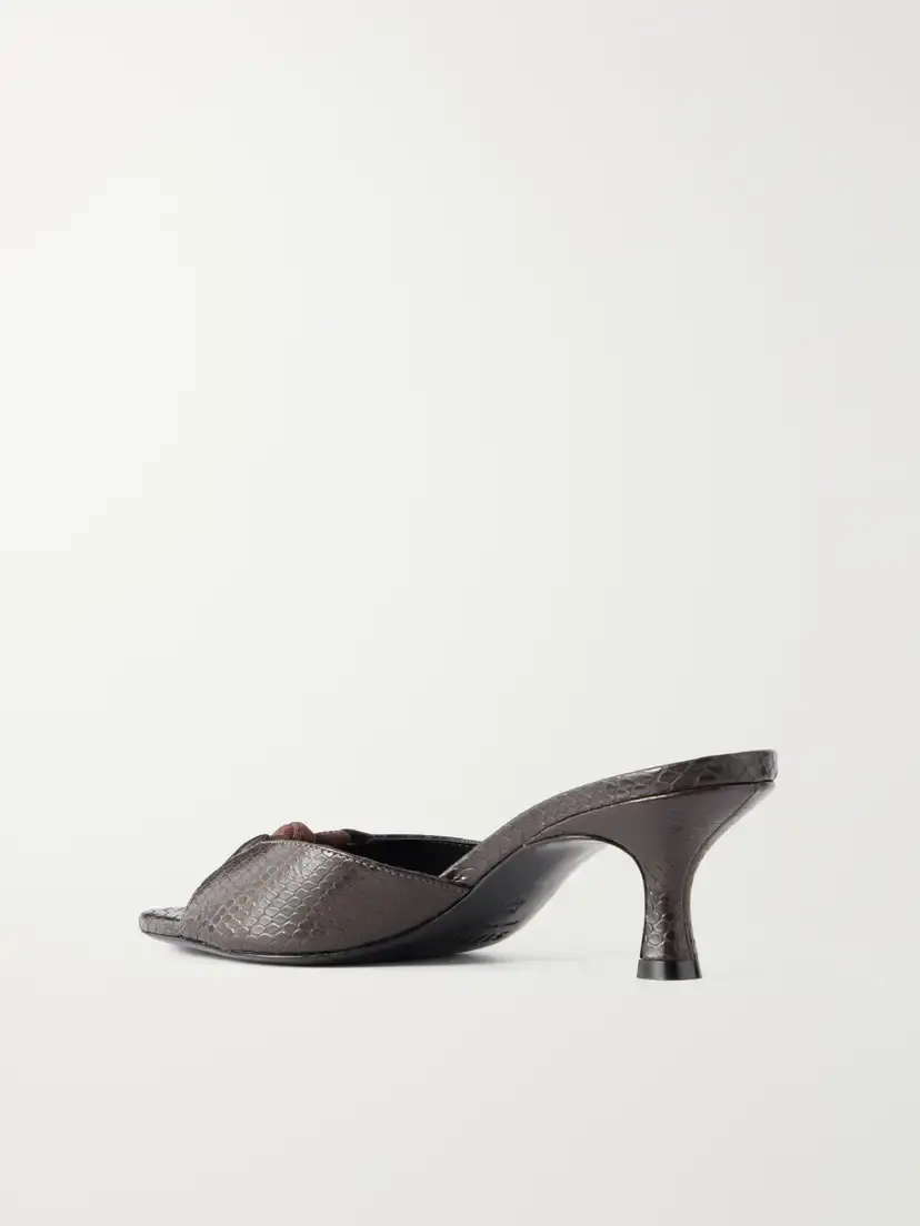 Staud Brynn 70 Snake-effect Leather Mules | Thumbnail 3