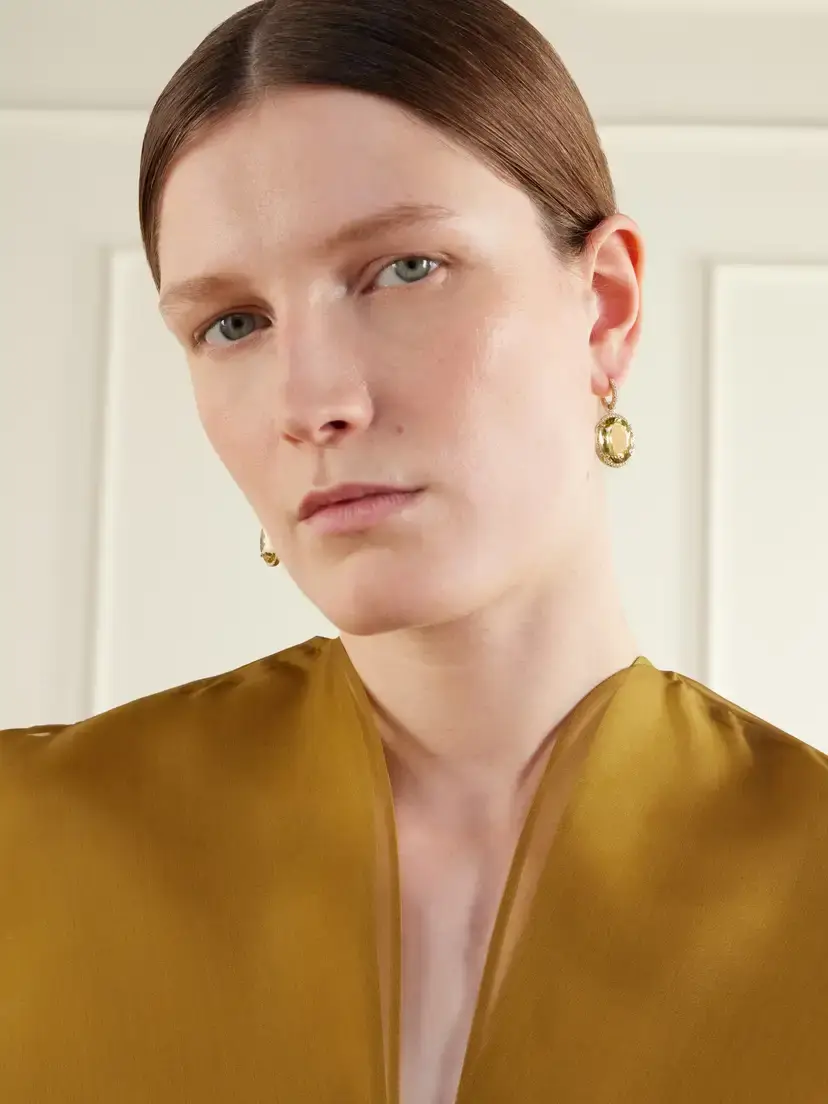 Irene Neuwirth Gemmy Gem 18-karat Gold Diamond And Beryl Earrings | Thumbnail 2