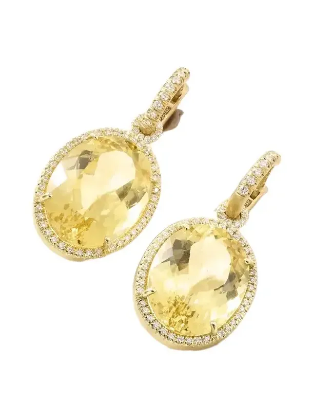 Gemmy Gem 18-karat Gold Diamond And Beryl Earrings Gemmy Gem 18-karat Gold Diamond And Beryl Earrings