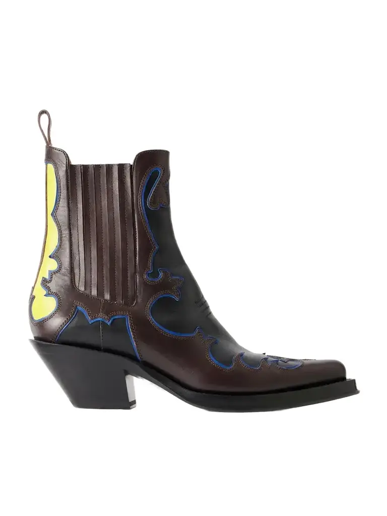 Gabriela Hearst Cassidy 90 Embossed Leather Ankle Boots