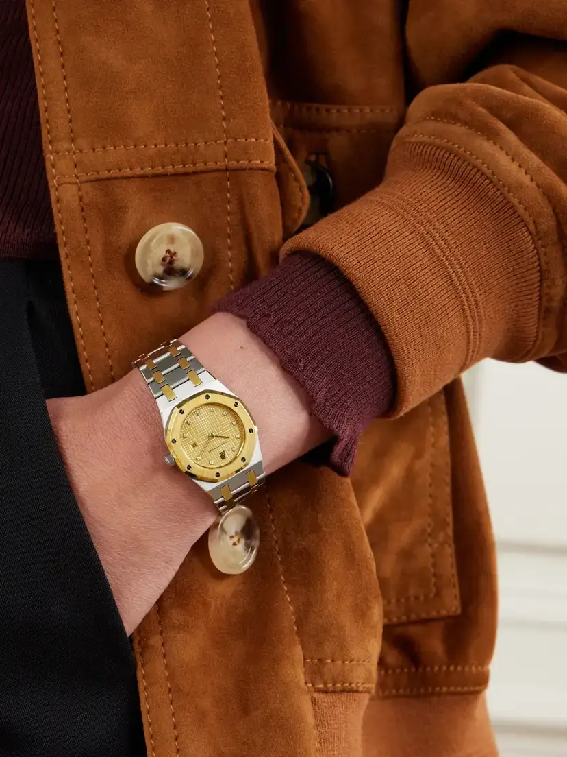 Stephanie Windsor + Audemars Piguet Vintage 1990s Royal Oak Quartz-movement 18-karat Gold And Stainless Steel Watch (6.25" Wrist) | Thumbnail 2