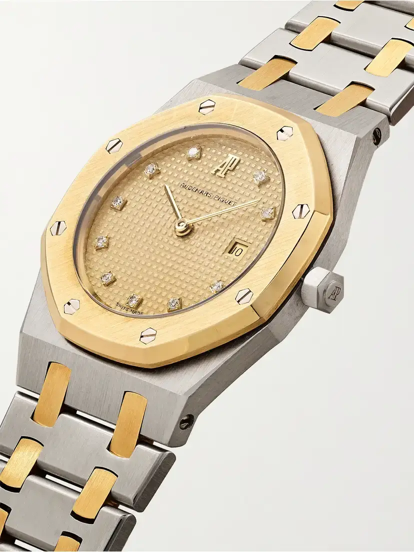 Stephanie Windsor + Audemars Piguet Vintage 1990s Royal Oak Quartz-movement 18-karat Gold And Stainless Steel Watch (6.25" Wrist) | Thumbnail 3