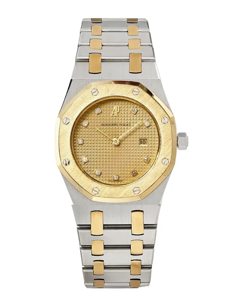 Stephanie Windsor + Audemars Piguet Vintage 1990s Royal Oak Quartz-movement 18-karat Gold And Stainless Steel Watch (6.25" Wrist)